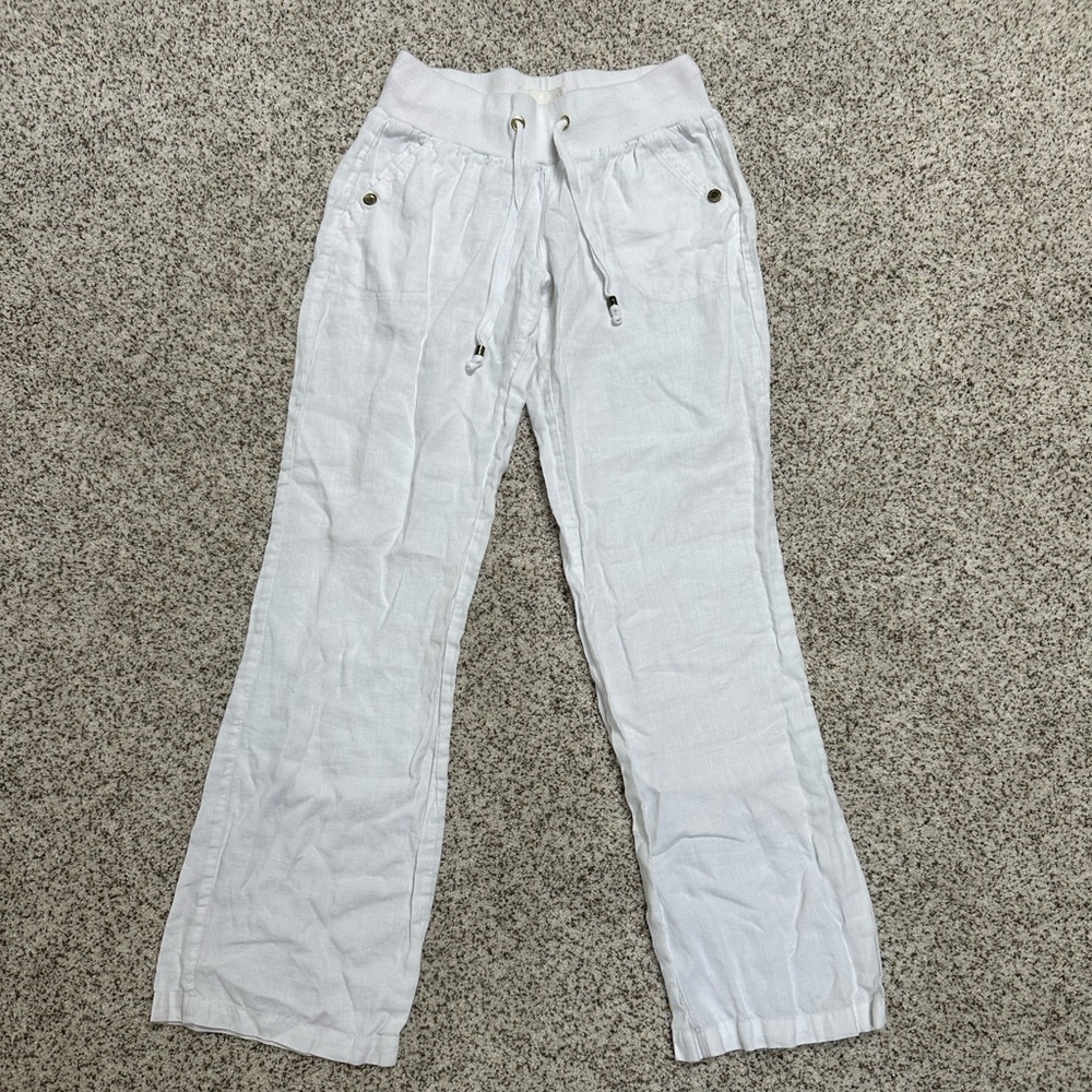 Guess White Linen Pants